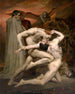 Dante en Virgile in de hel - William Bouguereau — weergave van het kunstwerk