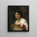 Italiaanse schilderij met tambourijn - William Bouguereau — ingelijst kunstwerk aan de muur