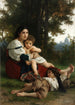 Rust - William Bouguereau — weergave van het kunstwerk