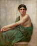 Reflectie - William Bouguereau — weergave van het kunstwerk