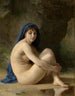 Nu Zittend - William Bouguereau — weergave van het kunstwerk