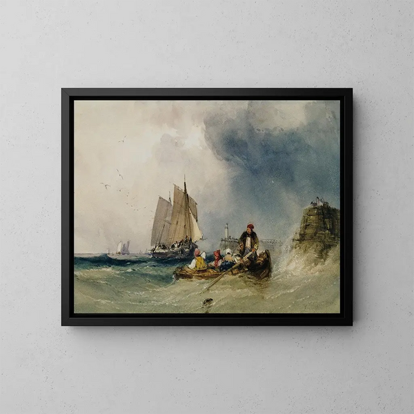 Ingang in de haven - William Callow — ingelijst kunstwerk aan de muur