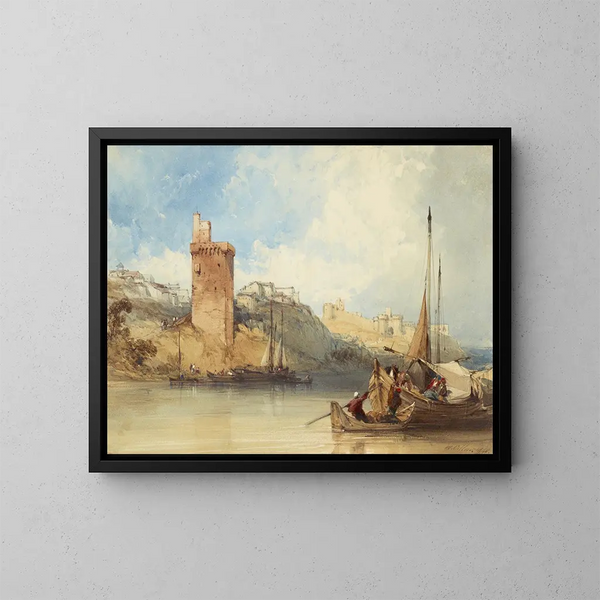 Villeneuve-lès-Avignon - William Callow — ingelijst kunstwerk aan de muur