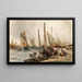 Vissers in de Haven - William Edward Webb — ingelijst kunstwerk aan de muur