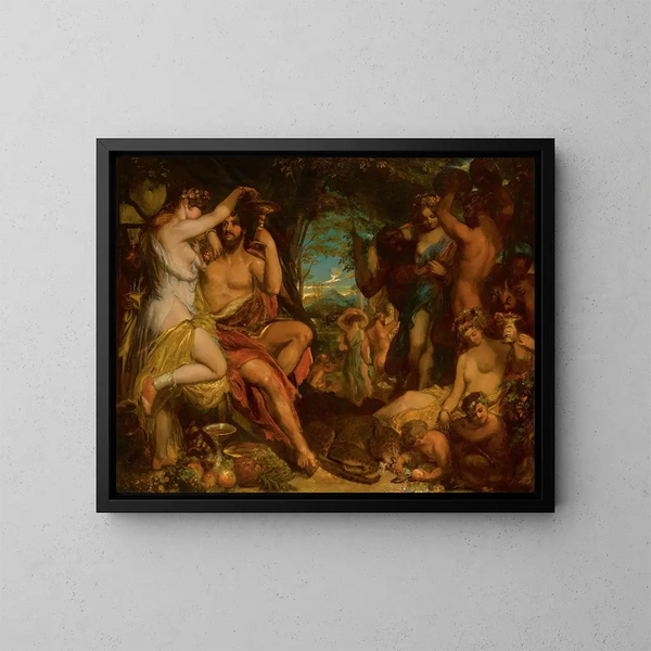 Een Bacchisch feest - William Etty — ingelijst kunstwerk aan de muur