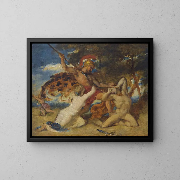 Studie voor de strijdende vrouw die pleit voor de verslagenen - William Etty — ingelijst kunstwerk aan de muur