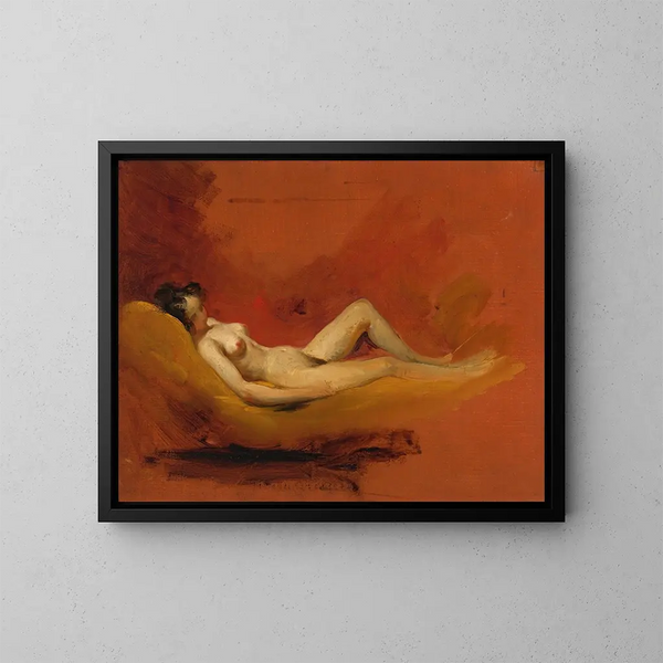 Studie van een vrouwelijke naakt - William Etty — ingelijst kunstwerk aan de muur
