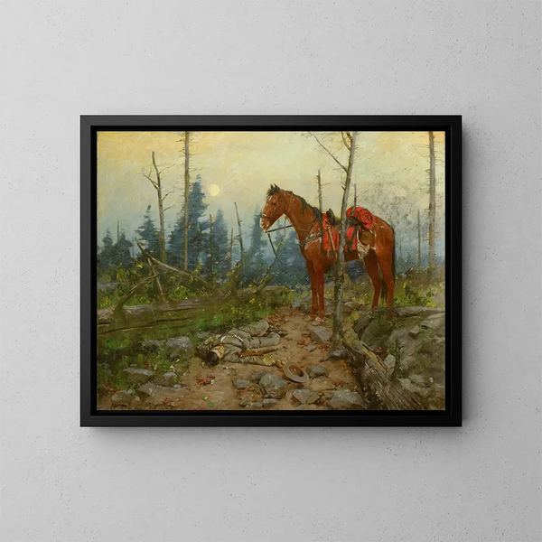 Getrouw tot de dood Taps - William Gilbert Gaul — ingelijst kunstwerk aan de muur