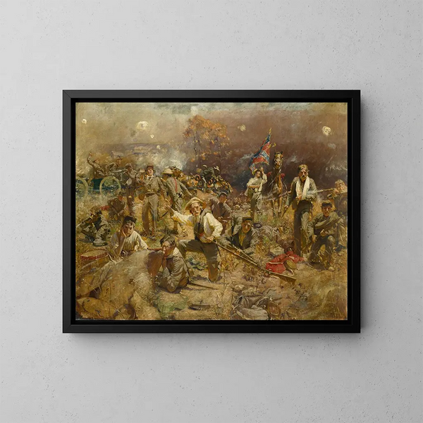 Eerlijke strijd - William Gilbert Gaul — ingelijst kunstwerk aan de muur