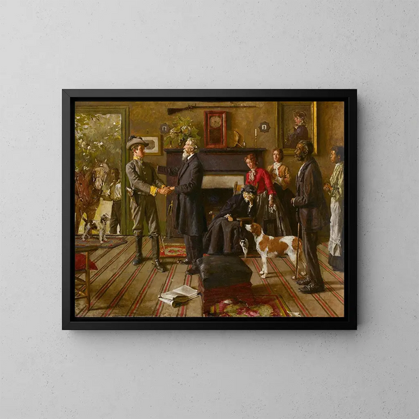 Vertrek uit huis - William Gilbert Gaul — ingelijst kunstwerk aan de muur