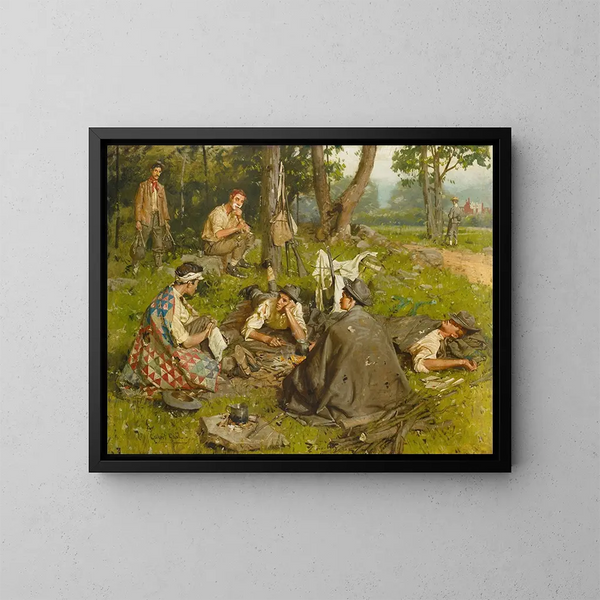 Naar het einde - William Gilbert Gaul — ingelijst kunstwerk aan de muur