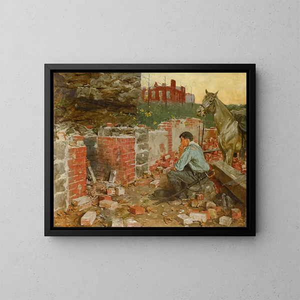 Terug naar huis - William Gilbert Gaul — ingelijst kunstwerk aan de muur