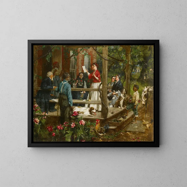 Nouvelles du front: La lettre - William Gilbert Gaul — ingelijst kunstwerk aan de muur