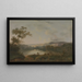Uitzicht op een meer met vissers - William Groombridge — ingelijst kunstwerk aan de muur