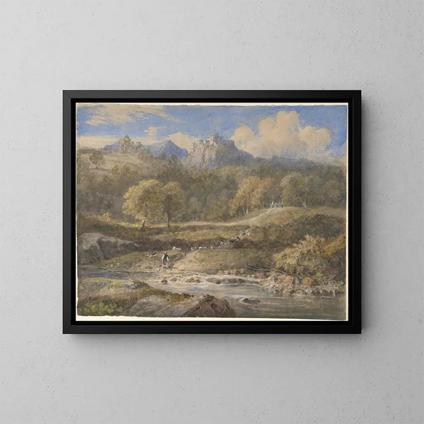 Licenza nabij Rome, de villa van Horatius - William Havell — ingelijst kunstwerk aan de muur