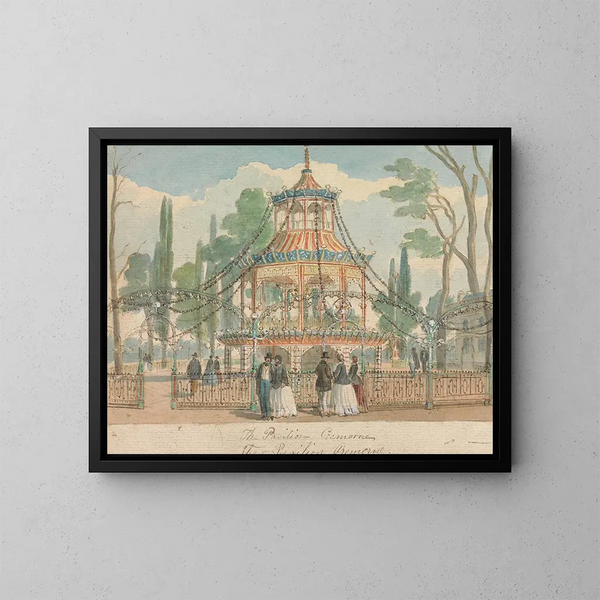Het paviljoen van Cremorne - William Henry Brooke — ingelijst kunstwerk aan de muur