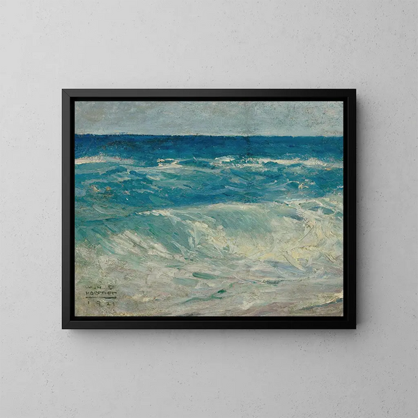 Marine schilderij - William Henry Dethlef Koerner — ingelijst kunstwerk aan de muur