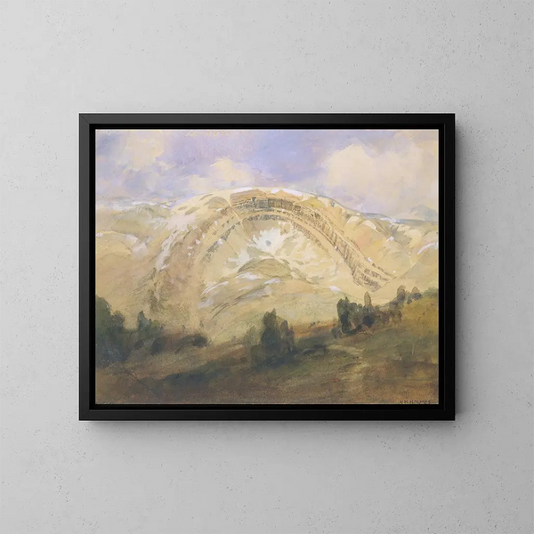 Strates pliées, een groot geologisch boog, Colorado - William Henry Holmes — ingelijst kunstwerk aan de muur