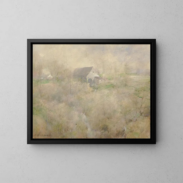 van William Henry Holmes | Schilderij van mijn oude molen in Holmescroft nabij Rockville — ingelijst kunstwerk aan de muur