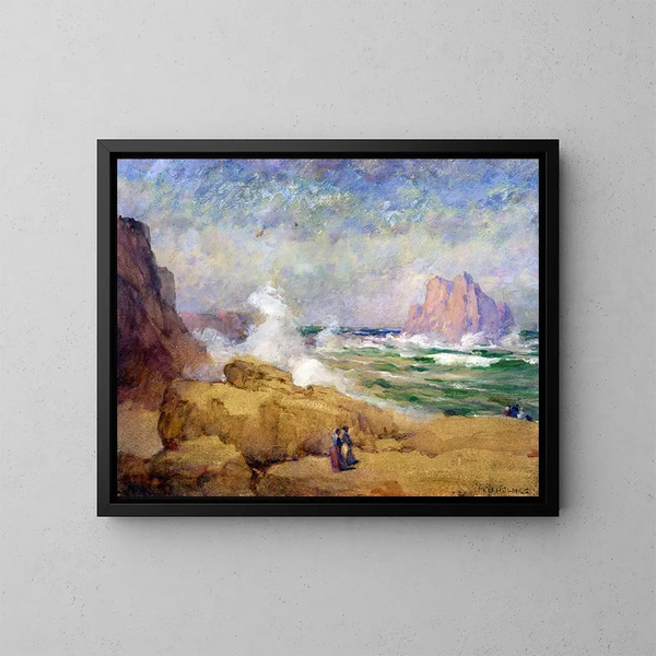 op de Californische kust - William Henry Holmes — ingelijst kunstwerk aan de muur