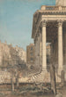 Het portiek van St Martin-in-the-Fields - William Henry Hunt — weergave van het kunstwerk