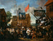 Foire de Southwark - William Hogarth — weergave van het kunstwerk