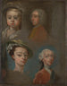 Studies of Heads - William Hogarth — artwork view