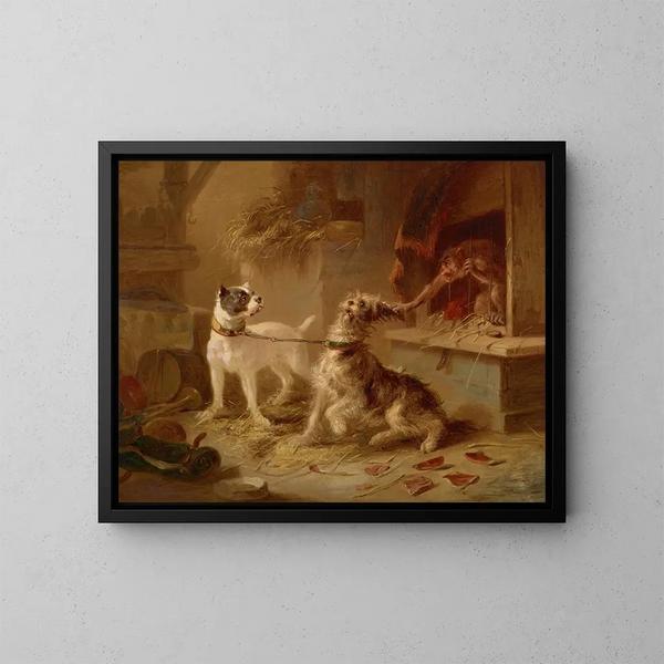 Stoute monnik - William Holbrook Beard — ingelijst kunstwerk aan de muur