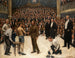 Een Welshe overwinning op het National Sporting Club - William Howard Robinson — weergave van het kunstwerk