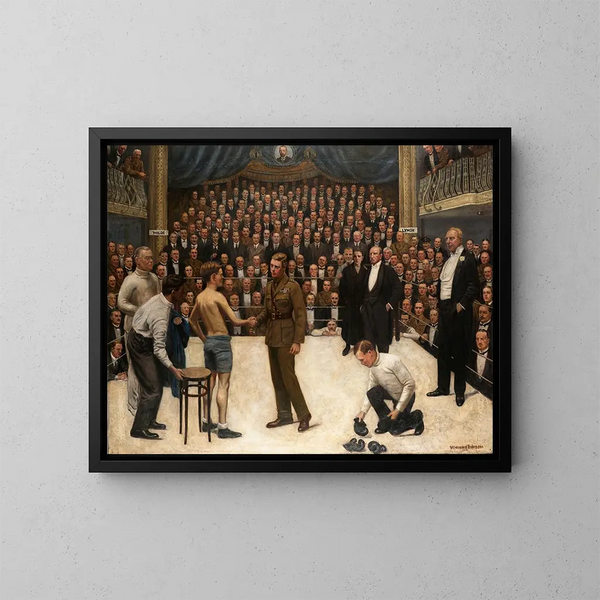 Een Welshe overwinning op het National Sporting Club - William Howard Robinson — ingelijst kunstwerk aan de muur