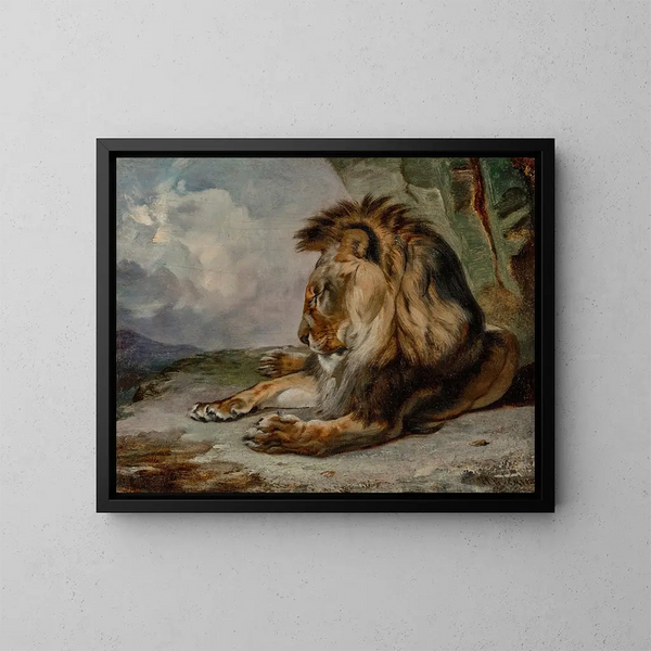 Luipaard slapend - William Huggins — ingelijst kunstwerk aan de muur