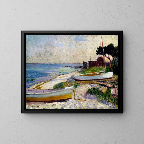 Strandscène - William James Glackens — ingelijst kunstwerk aan de muur