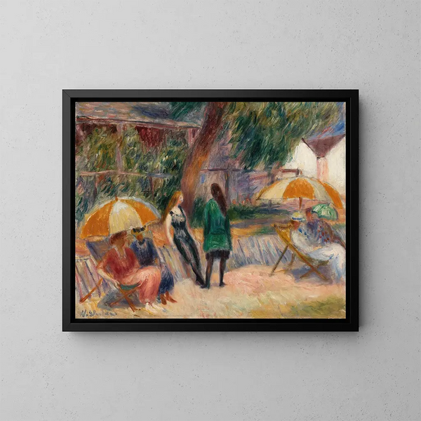 Strand met figuren in Bellport - William James Glackens — ingelijst kunstwerk aan de muur
