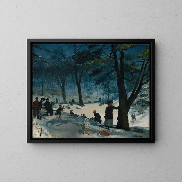 Winter in Central Park - William James Glackens — ingelijst kunstwerk aan de muur
