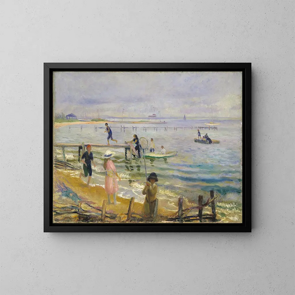 Jetées à Bellport - William James Glackens — ingelijst kunstwerk aan de muur