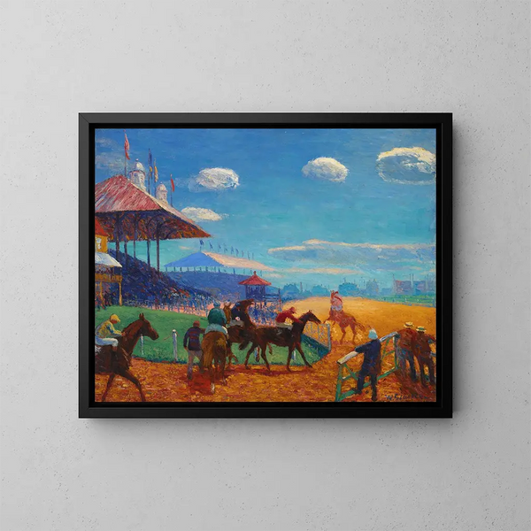 Racebaan - William James Glackens — ingelijst kunstwerk aan de muur