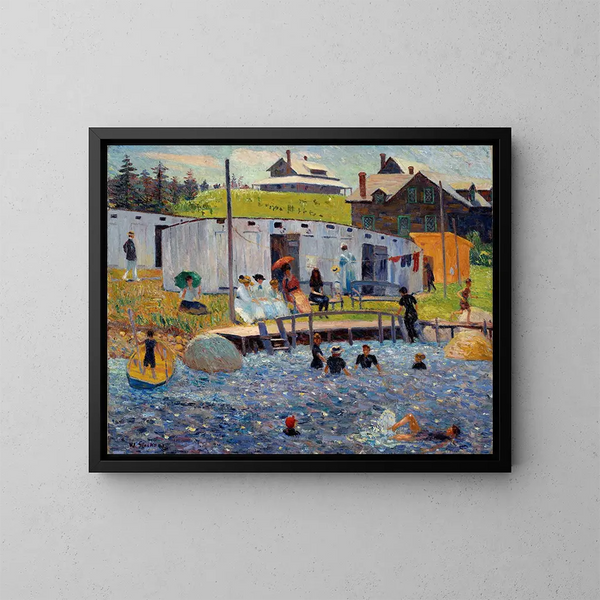 L'heure du bain, Chester, Nouvelle-Écosse - William James Glackens — ingelijst kunstwerk aan de muur