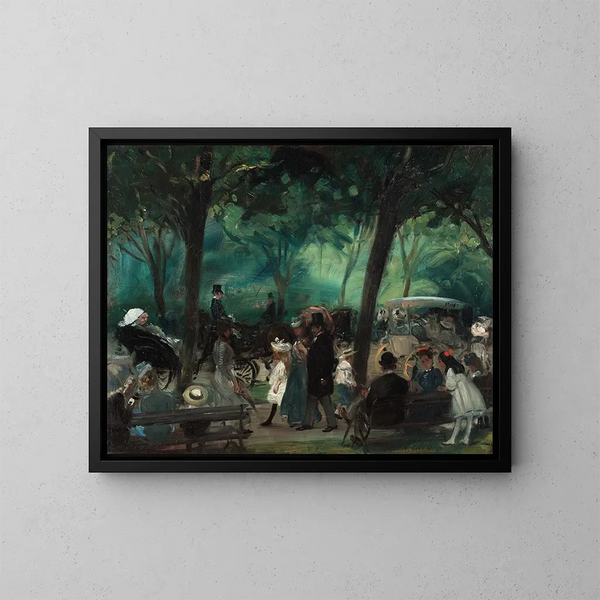 La Promenade dans Central Park - William James Glackens — ingelijst kunstwerk aan de muur