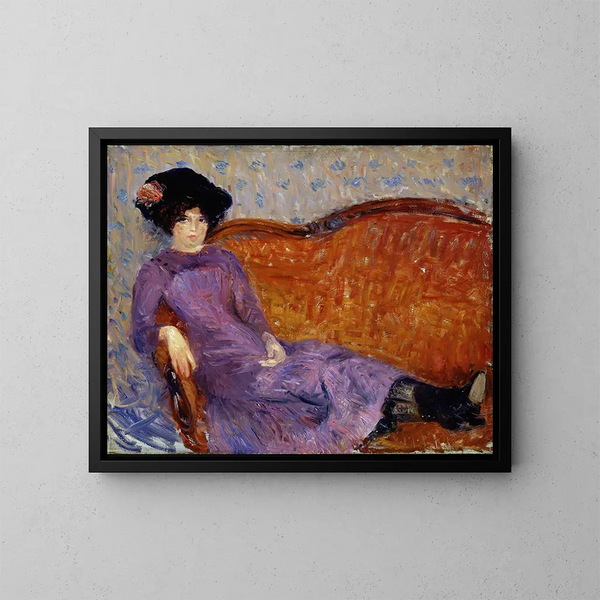 La robe violette - William James Glackens — ingelijst kunstwerk aan de muur