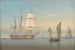 van een Britse fregat dat anker gooit - William Joy — weergave van het kunstwerk
