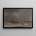 Lougre die strandt in een storm - William Joy — ingelijst kunstwerk aan de muur