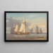 Bateaux de Pêche Néerlandais au Mouillage dans un Estuaire - William Joy — framed artwork on a wall