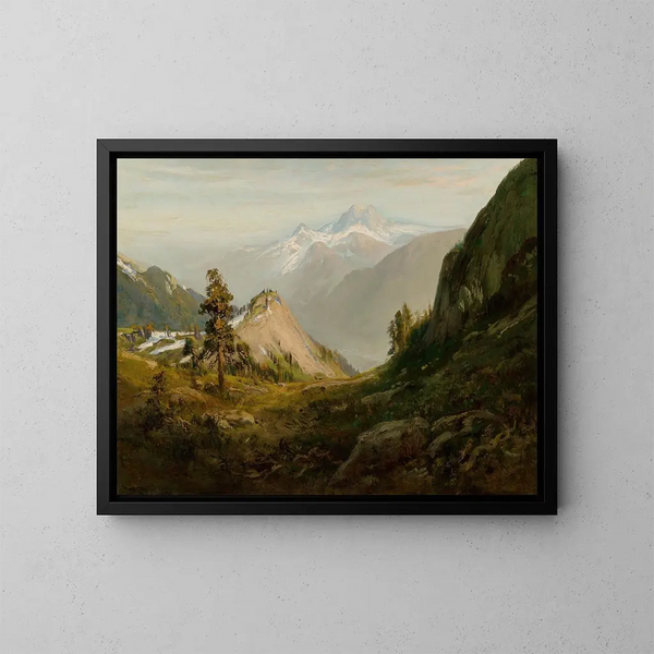 Waar het goud in Californië werd gevonden - William Keith — ingelijst kunstwerk aan de muur