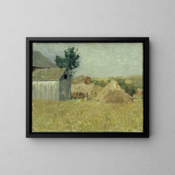 Grijze schuur - William Langson Lathrop — ingelijst kunstwerk aan de muur