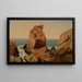 Rochers sur le rivage - William M. Hart — framed artwork on a wall
