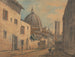Een straat in Florence met de Duomo en de Campanile op de achtergrond - William Marlow — weergave van het kunstwerk