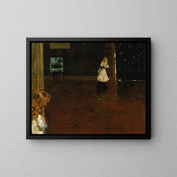 Verstoppertje - William Merritt Chase — ingelijst kunstwerk aan de muur