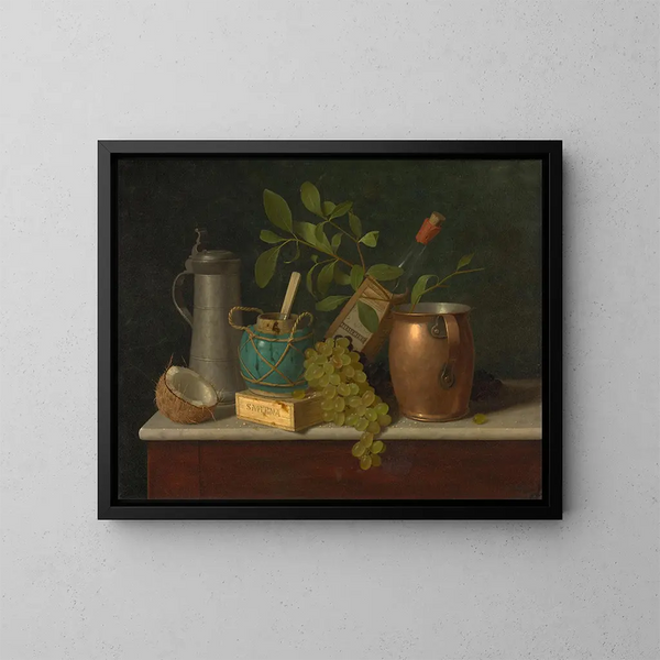 Juste dessert - William Michael Harnett — ingelijst kunstwerk aan de muur