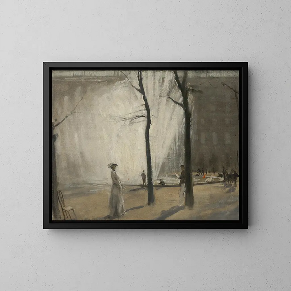 De fonteinen van het Palais Royal - William Nicholson — ingelijst kunstwerk aan de muur
