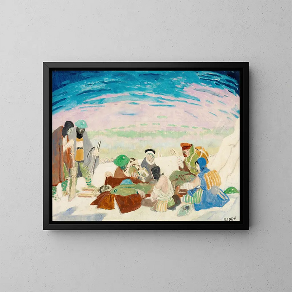 De Dood in de sneeuw - William Orpen — ingelijst kunstwerk aan de muur